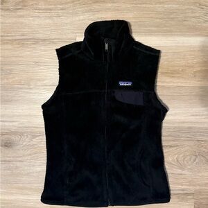 Patagonia Vest Fleece Womens Size Small Full Zip Black Classic Outdoor Hiking